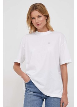 Calvin Klein Jeans t-shirt bawełniany damski kolor biały ze sklepu ANSWEAR.com w kategorii Bluzki damskie - zdjęcie 165343726