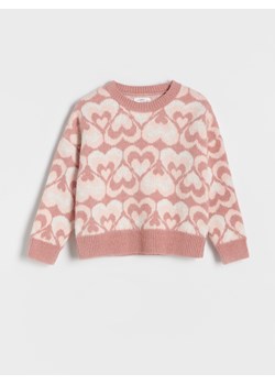 Reserved - Żakardowy sweter - brudny róż ze sklepu Reserved w kategorii Swetry dziewczęce - zdjęcie 165355306