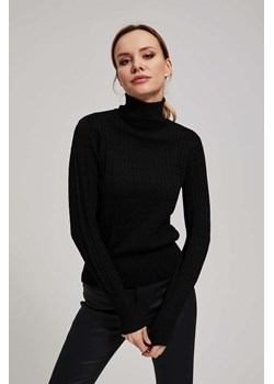 Cienki sweter z golfem czarny ze sklepu Moodo.pl w kategorii Swetry damskie - zdjęcie 165355506