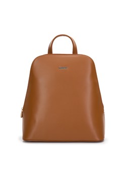 Damski plecak z ekoskóry trapezowy brązowy ze sklepu WITTCHEN w kategorii Plecaki - zdjęcie 165362156