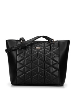Torebka shopperka pikowana w trójkąty czarna ze sklepu WITTCHEN w kategorii Torby Shopper bag - zdjęcie 165362245