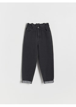Reserved - Ocieplane jeansy baggy - czarny ze sklepu Reserved w kategorii Spodnie dziewczęce - zdjęcie 165377276
