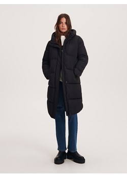 Reserved - Ocieplany płaszcz - czarny ze sklepu Reserved w kategorii Płaszcze damskie - zdjęcie 165382259