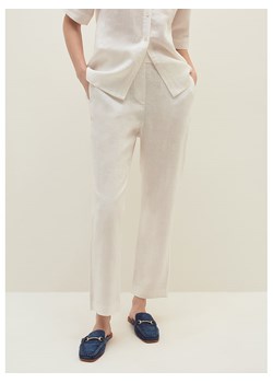 STEFANEL Spodnie w kolorze kremowym ze sklepu Limango Polska w kategorii Spodnie damskie - zdjęcie 165382768