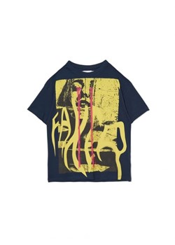 Cropp - Granatowy t-shirt w stylu grunge - niebieski ze sklepu Cropp w kategorii Bluzki damskie - zdjęcie 165383876