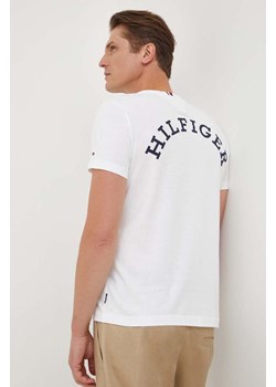 Tommy Hilfiger t-shirt bawełniany męski kolor biały z nadrukiem MW0MW33686 ze sklepu ANSWEAR.com w kategorii T-shirty męskie - zdjęcie 165385045