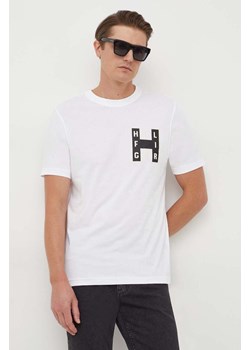 Tommy Hilfiger t-shirt bawełniany męski kolor biały z nadrukiem MW0MW33893 ze sklepu ANSWEAR.com w kategorii T-shirty męskie - zdjęcie 165385909