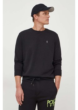Polo Ralph Lauren bluza męska kolor czarny gładka ze sklepu ANSWEAR.com w kategorii Bluzy męskie - zdjęcie 165386055