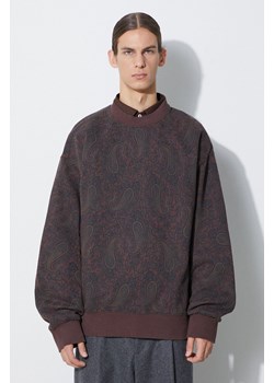 Carhartt WIP bluza bawełniana Paisley Sweatshirt męska kolor brązowy wzorzysta I032431.1U6XX ze sklepu PRM w kategorii Bluzy męskie - zdjęcie 165392925