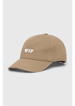 Carhartt WIP czapka z daszkiem bawełniana kolor beżowy z aplikacją ze sklepu PRM w kategorii Czapki z daszkiem męskie - zdjęcie 165392957