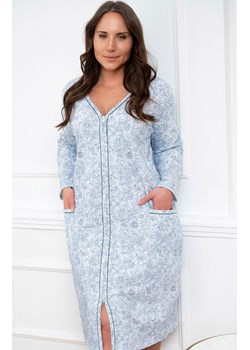 Koszula nocna damska zapinana na zamek Gracjela, Kolor niebieski-wzór, Rozmiar M, Italian Fashion ze sklepu Primodo w kategorii Koszule nocne - zdjęcie 165399775