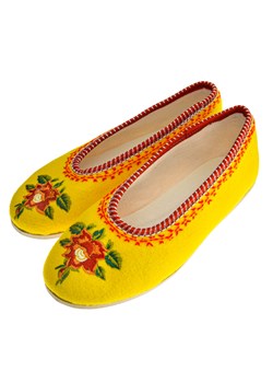 Filcowe pantofle damskie ze sklepu JK-Collection w kategorii Kapcie damskie - zdjęcie 165403058