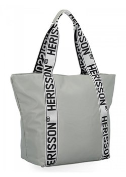 Modna Torebka Shopper Bag XL firmy Herisson Jasno Zielona ze sklepu torbs.pl w kategorii Torby Shopper bag - zdjęcie 165403979