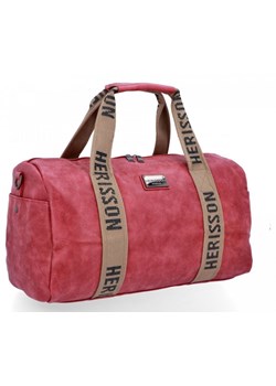 Stylowa Torba Podróżna firmy Herisson Czerwona (kolory) ze sklepu torbs.pl w kategorii Torby podróżne - zdjęcie 165404379