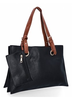 Czarne Torebki Damskie Shopper Bag firmy Herisson (kolory) ze sklepu torbs.pl w kategorii Torby Shopper bag - zdjęcie 165407038