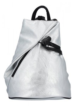 Uniwersalny Plecak Damski firmy Hernan Srebrny ze sklepu torbs.pl w kategorii Plecaki - zdjęcie 165409229