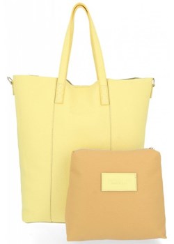Vittoria Gotti Firmowy Shopper Made in Italy Limonka ze sklepu torbs.pl w kategorii Torby Shopper bag - zdjęcie 165410597