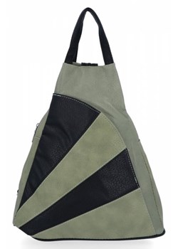 Modne Plecaki Damskie firmy Hernan Jasno Zielone/Czarne (kolory) ze sklepu torbs.pl w kategorii Plecaki - zdjęcie 165411035