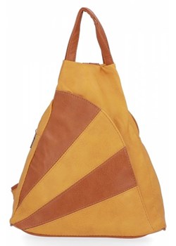 Modne Plecaki Damskie firmy Hernan Żółte (kolory) ze sklepu torbs.pl w kategorii Plecaki - zdjęcie 165411415