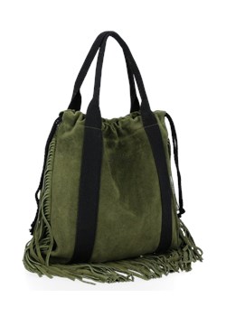 Torebka Skórzana VITTORIA GOTTI Made in Italy Zielona ze sklepu torbs.pl w kategorii Torby Shopper bag - zdjęcie 165411505