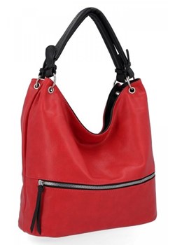 Torebka Damska XL firmy Hernan Czerwona ze sklepu torbs.pl w kategorii Torby Shopper bag - zdjęcie 165411887