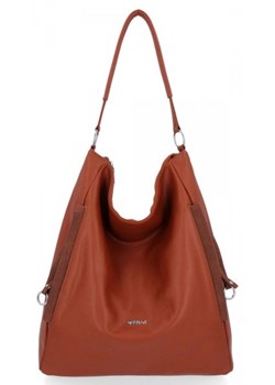 Uniwersalna Torebka Damska w rozmiarze XXL firmy Bee Bag Brązowa ze sklepu torbs.pl w kategorii Torby Shopper bag - zdjęcie 165412247