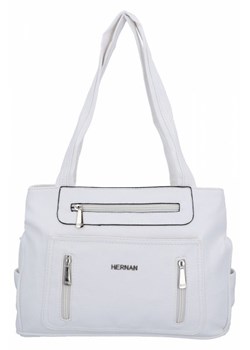 Torebki Damskie Shopper Bag firmy Hernan Białe (kolory) ze sklepu torbs.pl w kategorii Torby Shopper bag - zdjęcie 165412379
