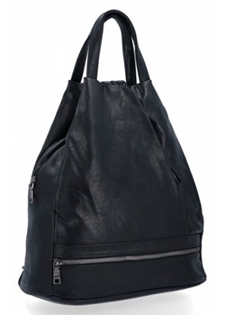Czarne Plecaki Damskie firmy Herisson (kolory) ze sklepu torbs.pl w kategorii Torby Shopper bag - zdjęcie 165415407