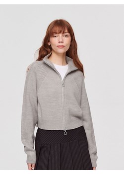 Rozpinany sweter ze stójką szary ze sklepu House w kategorii Swetry damskie - zdjęcie 165418255