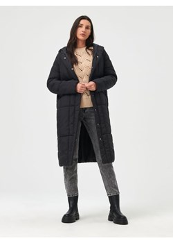 Sinsay - Płaszcz z kapturem - czarny ze sklepu Sinsay w kategorii Płaszcze damskie - zdjęcie 165419879