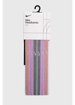 Nike opaski na głowę Swoosh 6-pack kolor szary ze sklepu ANSWEAR.com w kategorii Czapki męskie - zdjęcie 165430865