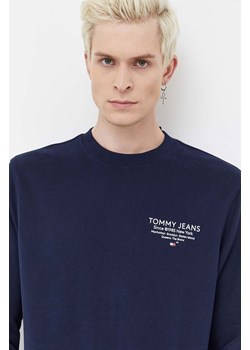 Tommy Jeans bluza bawełniana męska kolor granatowy z nadrukiem DM0DM18404 ze sklepu ANSWEAR.com w kategorii Bluzy męskie - zdjęcie 165431565
