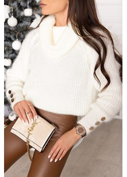 Sweter damski BENDITA WHITE ze sklepu Ivet Shop w kategorii Swetry damskie - zdjęcie 165436048