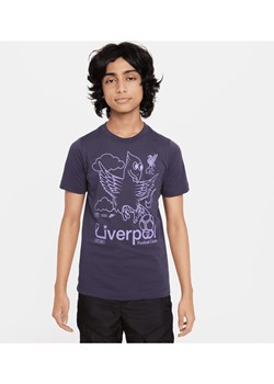 T-shirt piłkarski Nike dla dużych dzieci Liverpool F.C. Air - Szary ze sklepu Nike poland w kategorii T-shirty chłopięce - zdjęcie 165437335