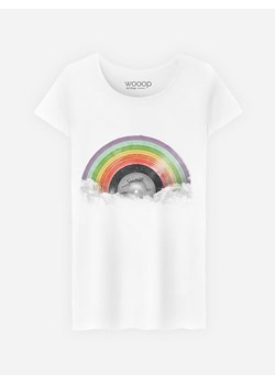 WOOOP Koszulka &quot;Rainbow Classics&quot; w kolorze białym ze sklepu Limango Polska w kategorii Bluzki damskie - zdjęcie 165440038