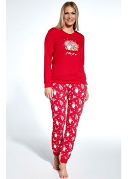 Piżama damska świąteczna czerwona 671/346, Kolor czerwony, Rozmiar S, Cornette ze sklepu Intymna w kategorii Piżamy damskie - zdjęcie 165440745