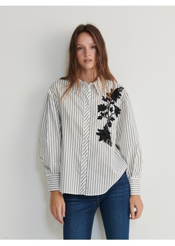 Reserved - Koszula z ozdobnym kwiatem - wielobarwny ze sklepu Reserved w kategorii Koszule damskie - zdjęcie 165443618