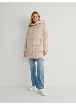 Reserved - Pikowany płaszcz - beżowy ze sklepu Reserved w kategorii Płaszcze damskie - zdjęcie 165503658