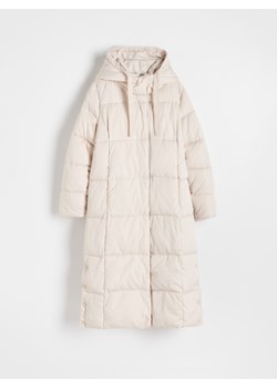 Reserved - Pikowany płaszcz - kremowy ze sklepu Reserved w kategorii Płaszcze damskie - zdjęcie 165503709