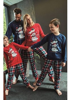 Męska piżama świąteczna granatowa 115/236 Snowman, Kolor granatowy, Rozmiar S, Cornette ze sklepu Intymna w kategorii Piżamy męskie - zdjęcie 165503799