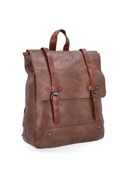 Plecak Damski XL Vintage firmy Herisson 1652L2049 Ziemisty ze sklepu PaniTorbalska w kategorii Plecaki - zdjęcie 165511127