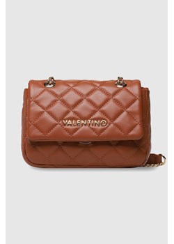 VALENTINO Pikowana mała brązowa torebka ocarina satchel ze sklepu outfit.pl w kategorii Kopertówki - zdjęcie 165516267