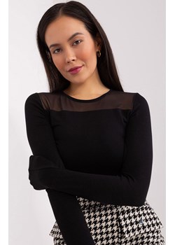 Czarna elegancka bluzka damska RV-BZ-9201.78P, Kolor czarny, Rozmiar S, BASIC FEEL GOOD ze sklepu Primodo w kategorii Bluzki damskie - zdjęcie 165532596