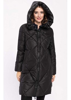 Pikowany płaszcz damski czarny J-Kibo, Kolor czarny, Rozmiar L, Volcano ze sklepu Primodo w kategorii Płaszcze damskie - zdjęcie 165532689