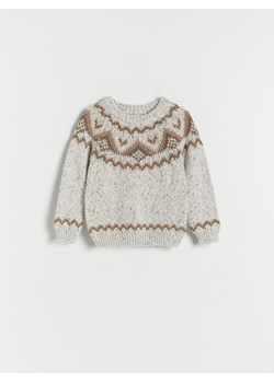 Reserved - Żakardowy sweter - jasnoszary ze sklepu Reserved w kategorii Bluzy i swetry - zdjęcie 165572038
