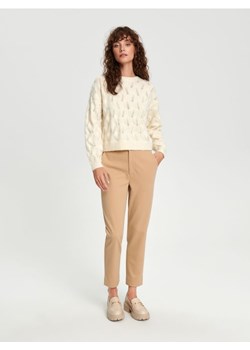 Sinsay - Spodnie eleganckie - beżowy ze sklepu Sinsay w kategorii Spodnie damskie - zdjęcie 165572619