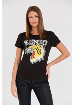 KENZO Czarny t-shirt Tiger Varsity crewneck, Wybierz rozmiar L ze sklepu outfit.pl w kategorii Bluzki damskie - zdjęcie 165575336