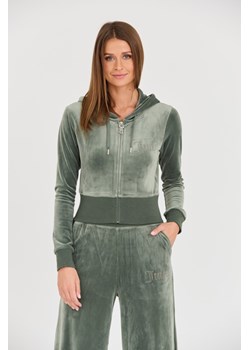 JUICY COUTURE Zielona bluza Marissa Velour Track Top, Wybierz rozmiar L ze sklepu outfit.pl w kategorii Bluzy damskie - zdjęcie 165575389