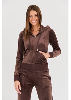 JUICY COUTURE Brązowa bluza Robertson Hoodie, Wybierz rozmiar L ze sklepu outfit.pl w kategorii Bluzy damskie - zdjęcie 165575478