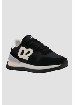 DSQUARED2 Czarne sneakersy Running Low Top, Wybierz rozmiar 41 ze sklepu outfit.pl w kategorii Buty sportowe damskie - zdjęcie 165577547
